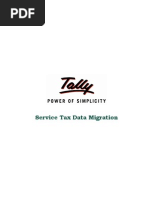 Service Tax Data Migration - Tally Intergation - Tally Helpdesk - Tally Customization Services