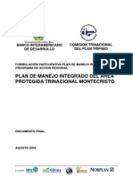 Plan de Manejo Integrado Del Área Protegida Trinacional Montecristo. Documento Final