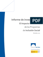 Informe de Investigación: El Impacto Cualitativo de Los Programas de Inclusión Social