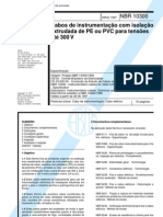 NBR 10300 - Cabos de Instrumentacao Com Isolacao Extrudada de Pe Ou PVC para Tensoes Ate 300 V