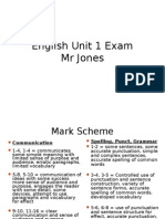 English Unit 1 Exam MR Jones