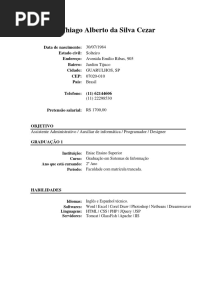 Curriculum Thiago Cezar
