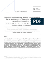 Arthrospira Maxima Prevents The Acute Fatty Liver Induced by The Administration of Simvastatin, Ethanol and A Hypercholesterolemic Diet To Mice