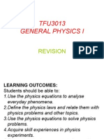 TFU3013 General Physics I: Revision