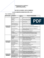 PG Time Table-2012