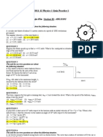 Student's name: Nguyễn Thuận Hòa Student ID: ADL11101: 2011-12 Physics 1 Quiz Practice 1