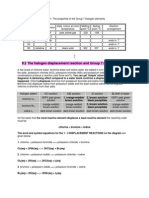 9.2 The Halogen Displacement Reaction and Group 7 Reactivity Trend