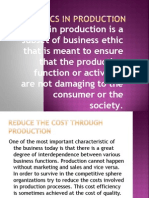 Ethics in Production