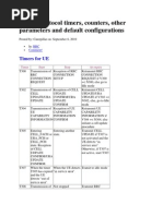 UE Timers and Constants