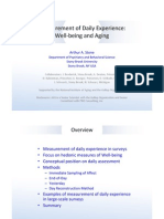 Measurement of Daily Experience: Well-Being and Aging: Arthur A. Stone