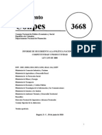 Conpes 3668 Informe Seguimiento Política de Competitiv