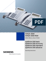 Siemens OptiPoint 500 Handset User Guide