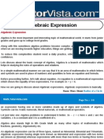 Algebraic Expression