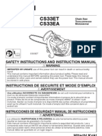 Hitachi Chain Saw Manual