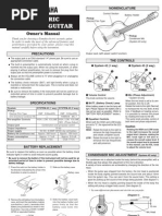 Electric Acoustic Guitar: Owner's Manual