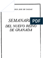 Caldas, Francisco José De. Semanario Del Nuevo Reino de Granada, Tomo I