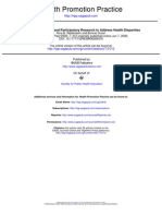 Health Promotion Practice: Using Community-Based Participatory Research To Address Health Disparities