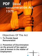 The Equal Remuneration Act 1976