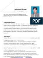 Atif Sarwar CV