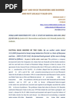 Only Gpa Sales and Such Transfers Are Banned by Supreme Court and Not Genuine and Legally Valid Gpa - An Article by Sridharababu.n