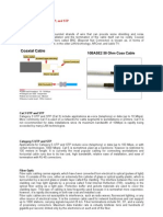 Coaxial Cable: Cat 3, Cat 5, Fiber Optic, UTP, and STP