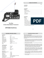 Owners Manual: Two Way Citizens Band Mobile Transceiver