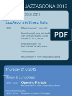 Wednesday 20.6.2012: Jazzascona in Stresa, Italia