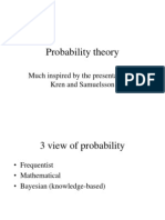 Probability Theory: Much Inspired by The Presentation of Kren and Samuelsson