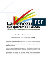 Los 7 Consensos de La Venezuela Que Queremos Todos