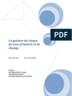 Gestion Des Risques de Taux D'intérêt Et de Change. Rapport D'exposé