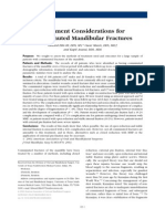 Treatment Considerations For Comminuted Mandibular Fractures