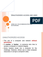 Nauthorized Access AND Used: SPPM 1013: Telecommunication and Networking