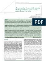 Knowledge, Attitudes and Practices of Nursing Staff Regarding The Baby-Friendly Hospital Initiative in Non-Accredited Obstetric Units in Cape Town