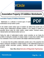 Associative Property of Addition Worksheets