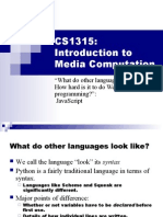 CS1315: Introduction To Media Computation