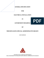 General Specification For Electrical Installation in Government Buildings of The Hong Kong Administrative Region