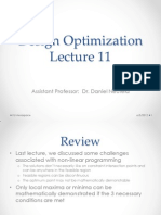 Design Optimization: Assistant Professor: Dr. Daniel Neufeld