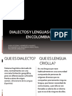 Dialectos y Lenguas Criollas