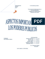 Aspectos Importantes de Los Poderes Publicos