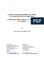 A Comparative Study of CSR in A Croatian and A UK Company