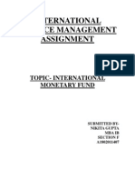 International Finance Management Assignment: Topic-International Monetary Fund