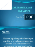 Los Plazos y Las Rebeldias