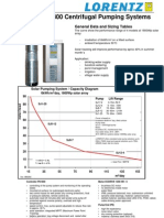 PS1800 Centrifugal Pumping Systems: General Data and Sizing Tables