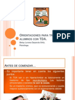 Orientaciones para Tratar Alumnos Con TDA