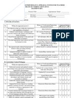 Competency Based Performance Appraisal System For Teachers