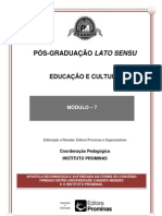 Educação e Cultura - Módulo 7