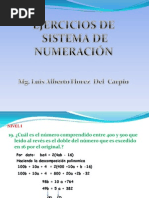 Ejercicios de Sistema de Numeración