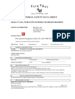 MSDS No Rinse Colorless Shampoo 03.21.12