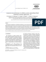 Preparation and Performance of Cellulose Acetate-Polyurethane Blend Membranes and Their Applications - II