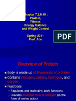 Chapt 7, 8, 9, 10 - Lectureenergy Balance and Weight Control